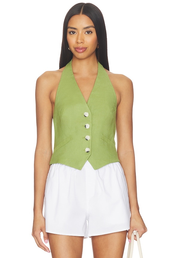 view 1 of 4 Arabella Vest Top in Cactus