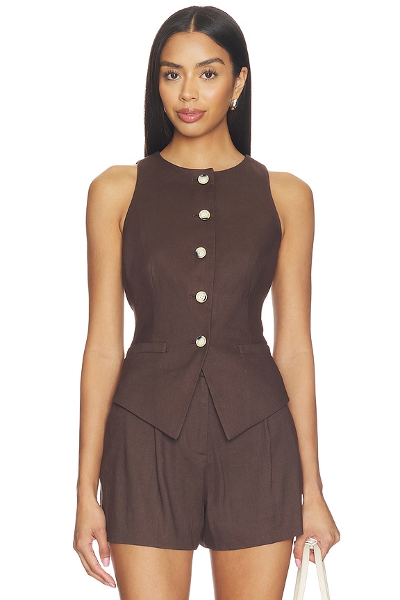 view 1 of 4 Hartwell Vest in Dark Mocha