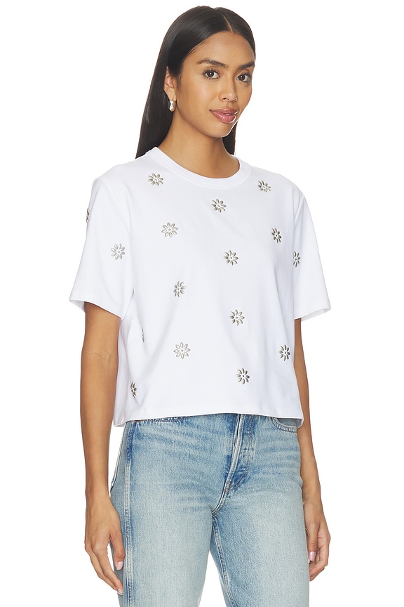 view 2 of 5 Embellished Sebastian Tee in White