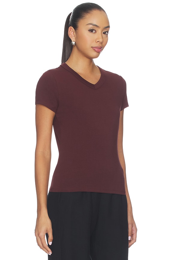 view 2 of 4 Devin V-neck Tee in Raisin