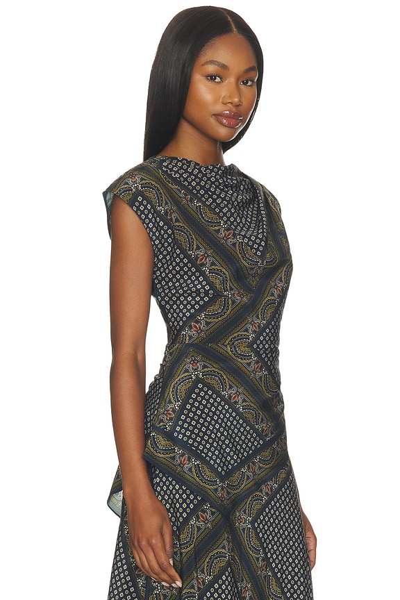view 2 of 6 Yvonne Top in Heritage Navy Multi