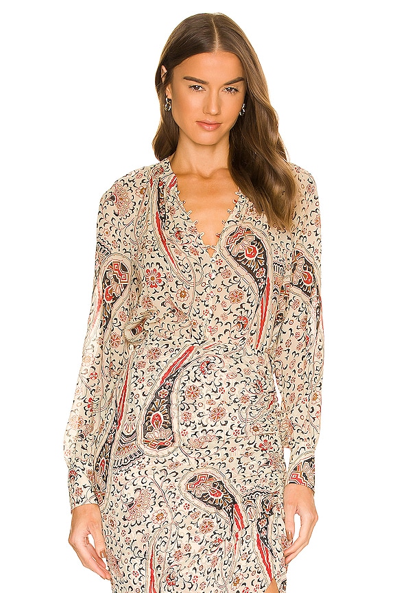 view 1 of 4 Marion Top in Oat Multi