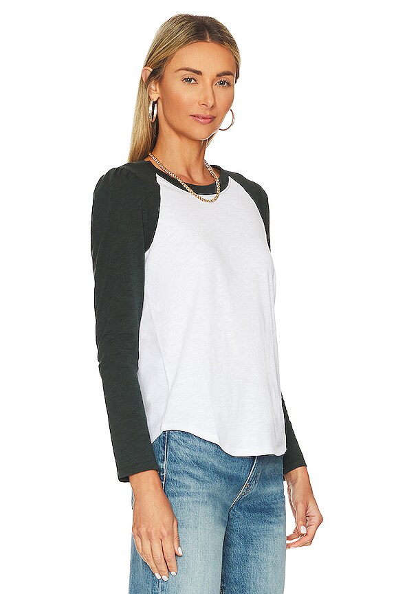 view 2 of 4 CAMISETA MASON in White & Emerald