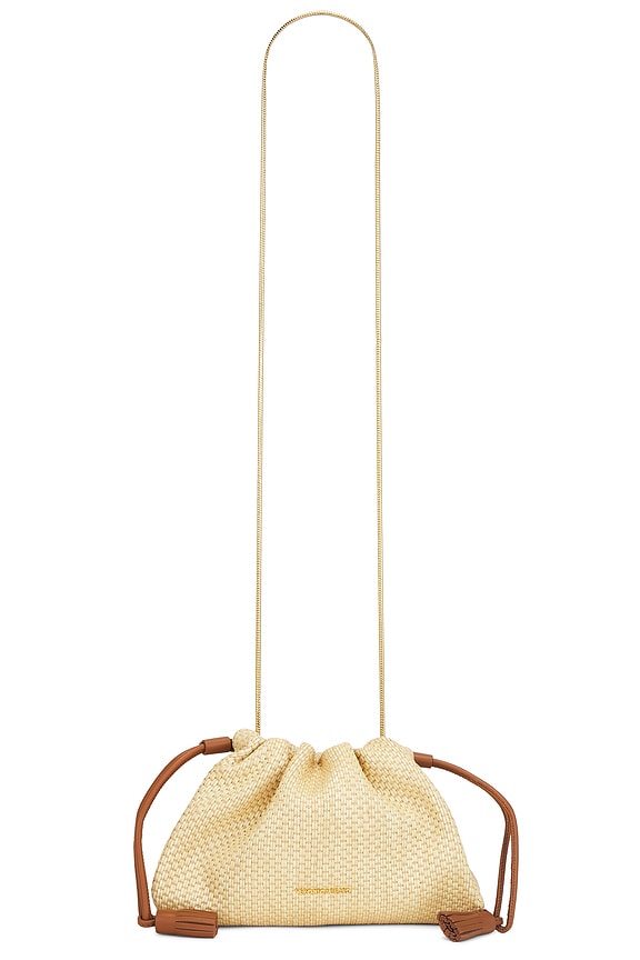view 2 of 5 Small Raffia Slouch Clutch in Beige & Hazelwood