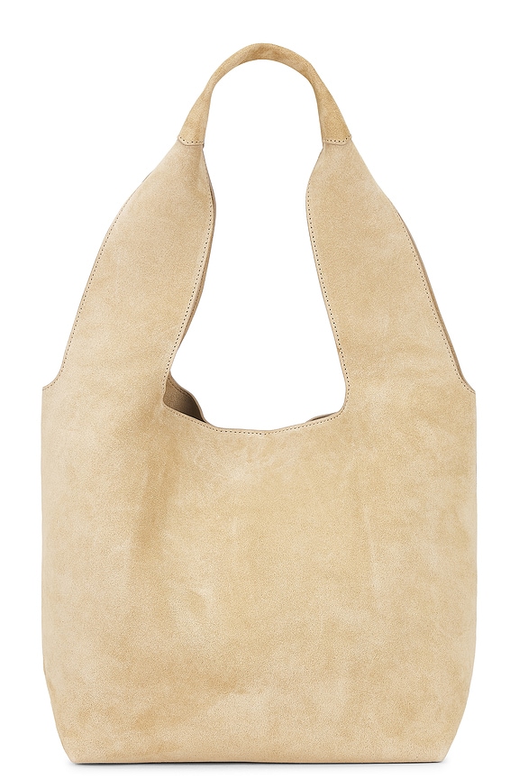 view 2 of 5 Suede Sling Bag in Latte