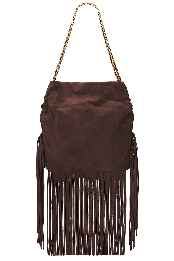 view 2 of 5 Fringe Slouch Shoulder Bag in Espresso