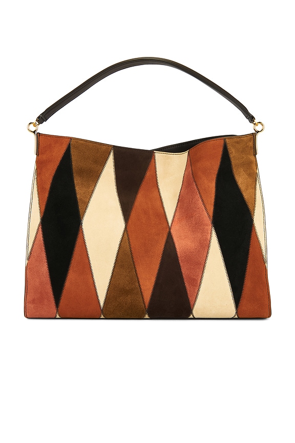 view 2 of 5 Vida Patchwork Hobo Bag in Espresso