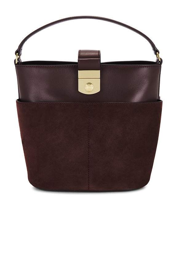 view 2 of 5 Crest Lock Bucket Bag in Chestnut