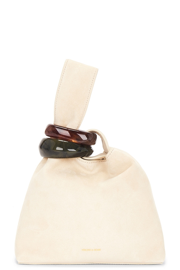 view 1 of 4 Suede Swing Bag in Stone Khaki