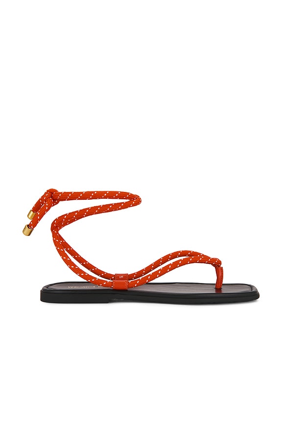 view 1 of 5 Carmina Cord Sandal in Flame Red