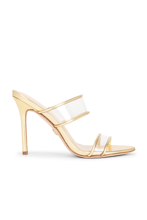 view 1 of 5 Asha 95 Piping Sandal in Clear & Pale Gold
