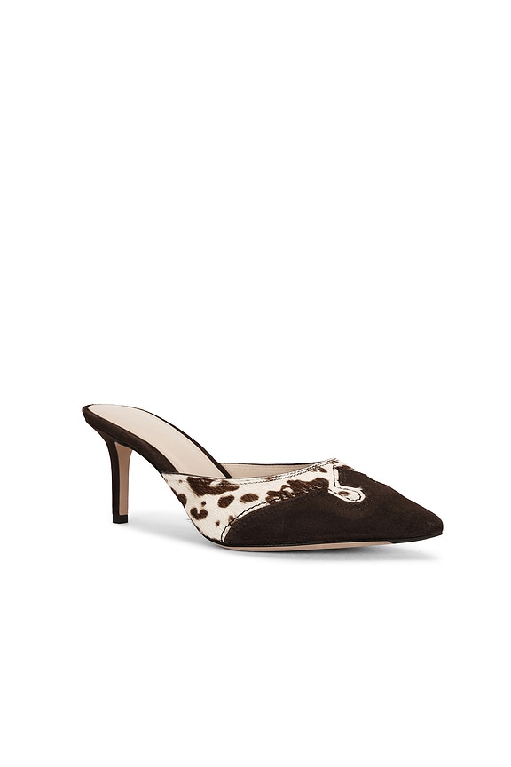 view 2 of 5 Lisa Western Mule Pump in Brown Multi