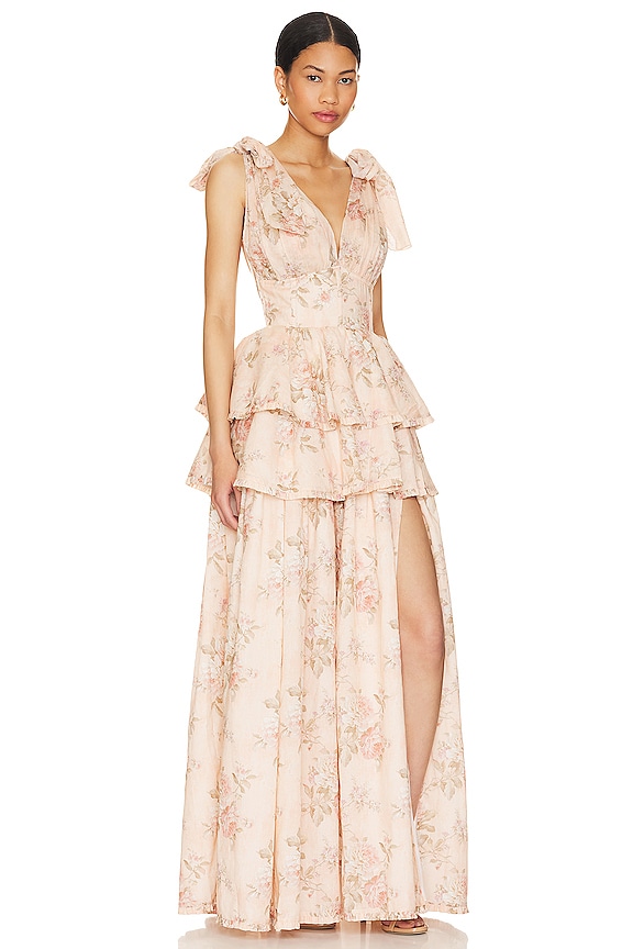 view 2 of 3 MAILE 가운 in Peach Tapestry