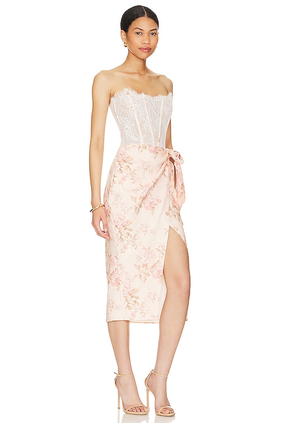 view 2 of 3 NICOLA ドレス in Peach Tapestry