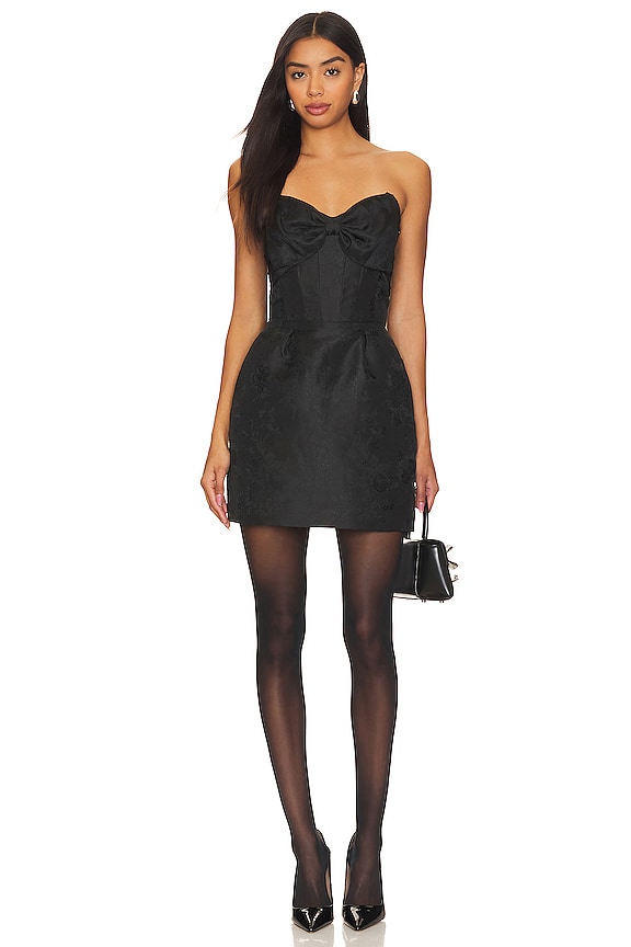 view 2 of 4 ROBE BETHANY in Black Windsor Brocade