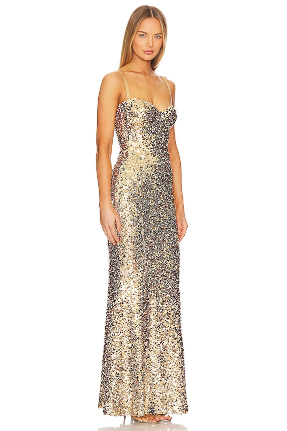 view 2 of 3 Ruby Dress in Gold