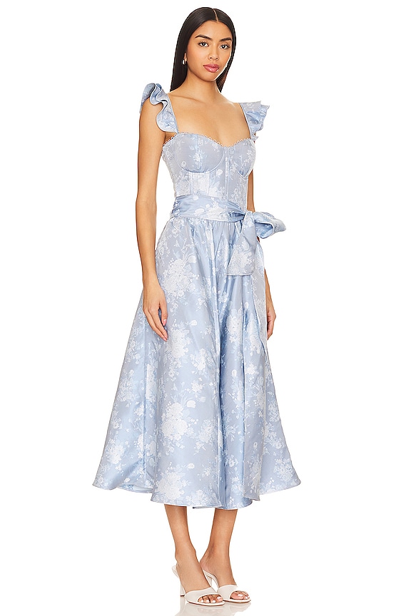 view 2 of 4 Vera Corset Midi Dress in Denim Blue Windsor
