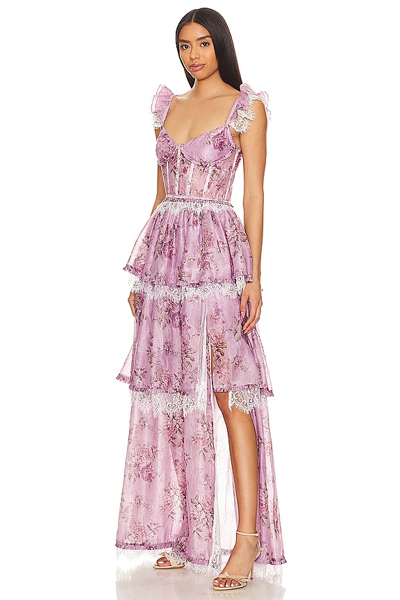 view 2 of 3 Jolie Gown in Lilac Tapestry Rose