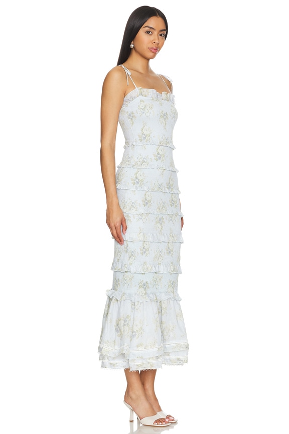 view 2 of 3 ПЛАТЬЕ МИДИ GERANIUM in Victorian Blue Roses