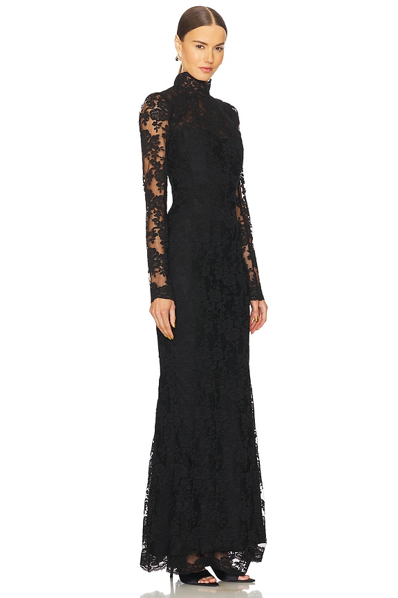 view 2 of 4 Jules Dress in Black Chantilly Lace