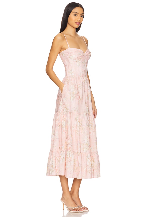 view 2 of 4 Lorenza Midi Dress in Light Pink Tapestry Rose