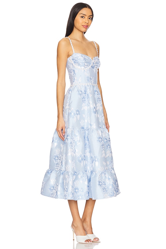 view 2 of 5 Lorenza Midi Dress in Chambray Blue Baroque