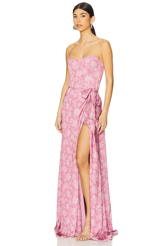 view 2 of 3 Cecilia Dress in Pink Peony Print