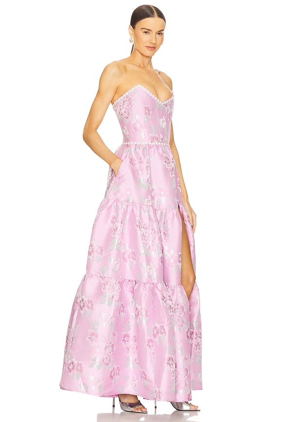 view 2 of 5 Vivian Dress in Orchid Baroque Floral