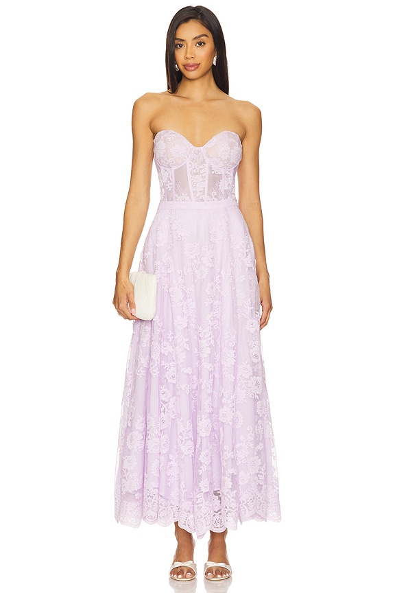 view 2 of 5 Carolena Set in Lavender Fog Lace