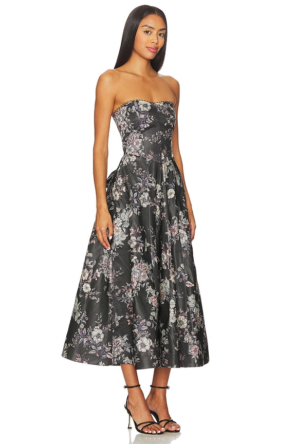 view 2 of 3 Hazel Dress in Black Lilibet Brocade