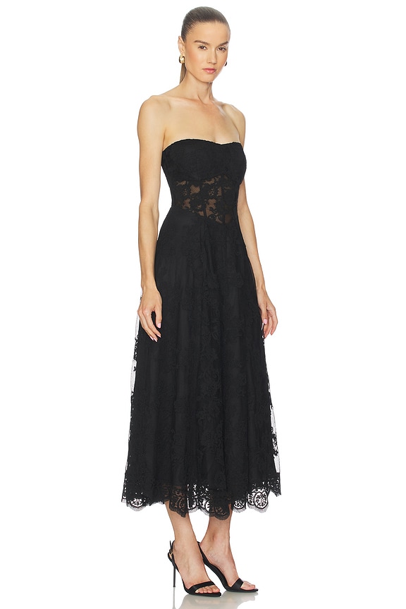 view 2 of 3 Hazel Dress in Black Chantilly Lace