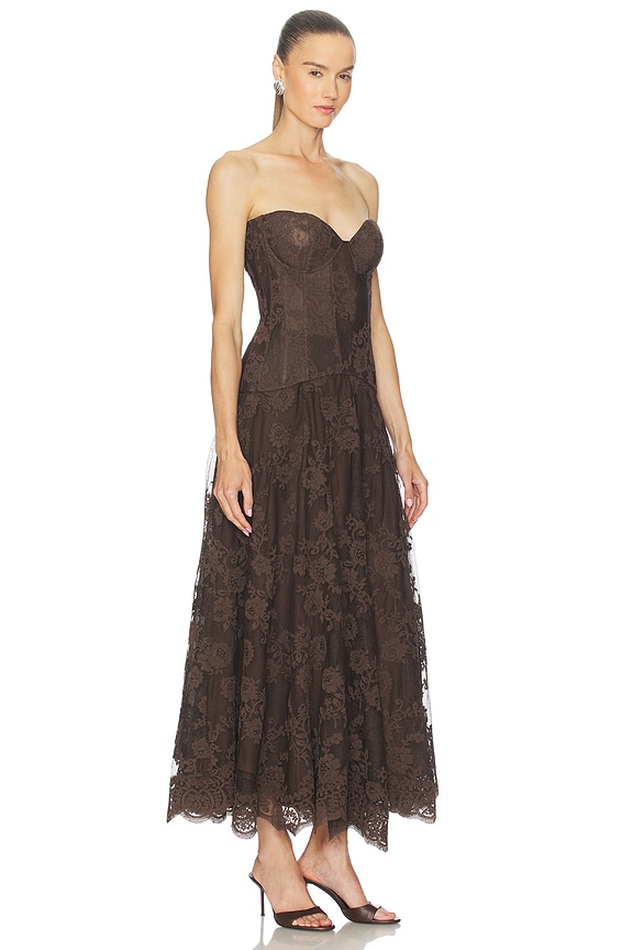 view 2 of 4 Carolena Set in Chocolate Chantilly Lace