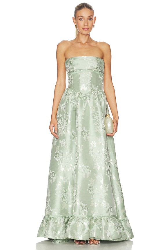 view 2 of 4 Ava Dress in Sage Baroque Floral