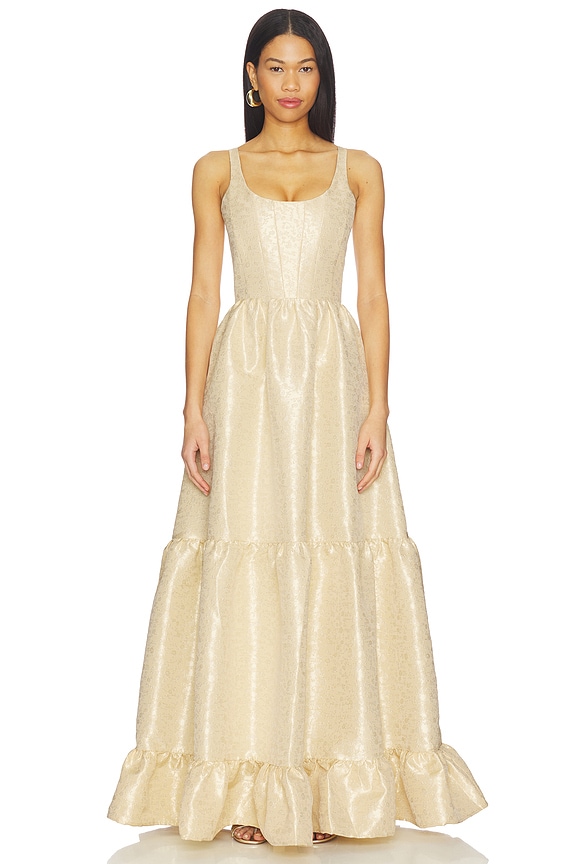 view 1 of 4 ROBE AVERY in Butter Yellow Duchess