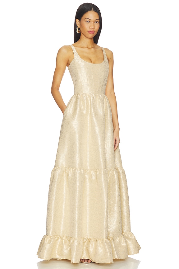 view 2 of 4 ROBE AVERY in Butter Yellow Duchess