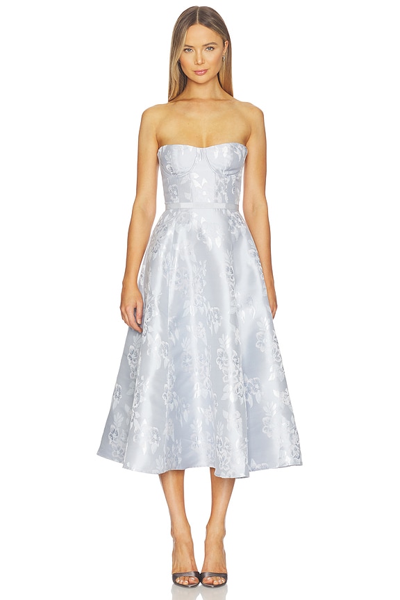 view 2 of 4 VESTIDO VANESSA in Icelandic Blue Baroque Floral