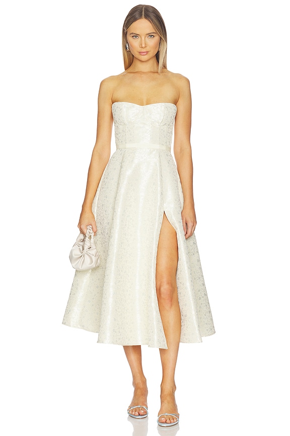 view 1 of 4 Vanessa Dress in Light Blue Duchess