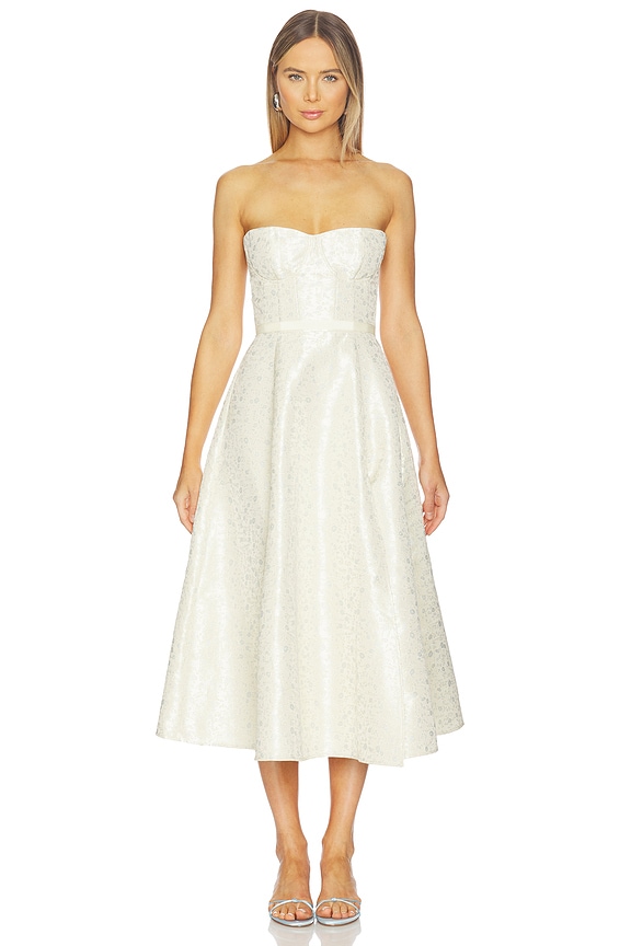 view 2 of 4 Vanessa Dress in Light Blue Duchess