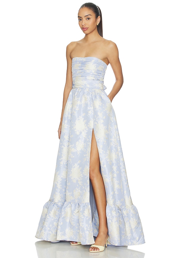 view 2 of 3 Regina Gown in Bonnet Blue Windsor