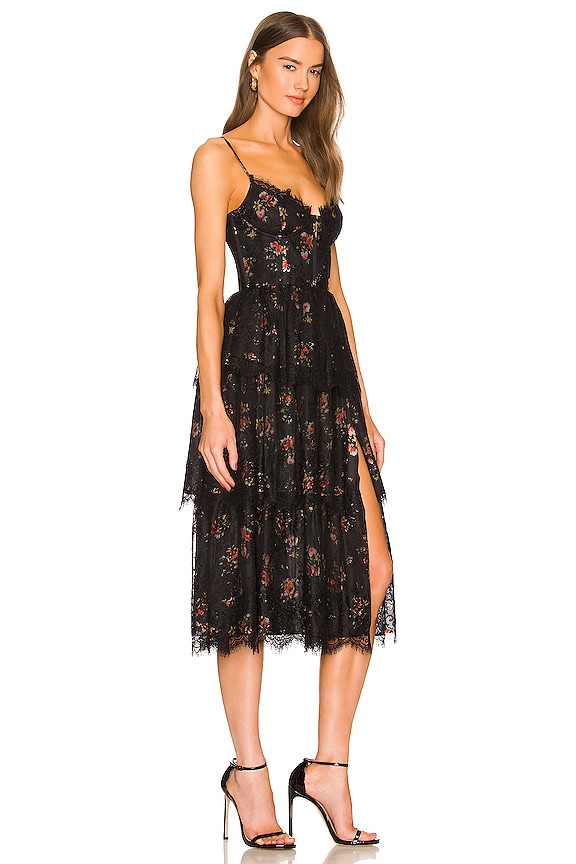 view 2 of 3 ROBE MIA in Black Dainty Floral