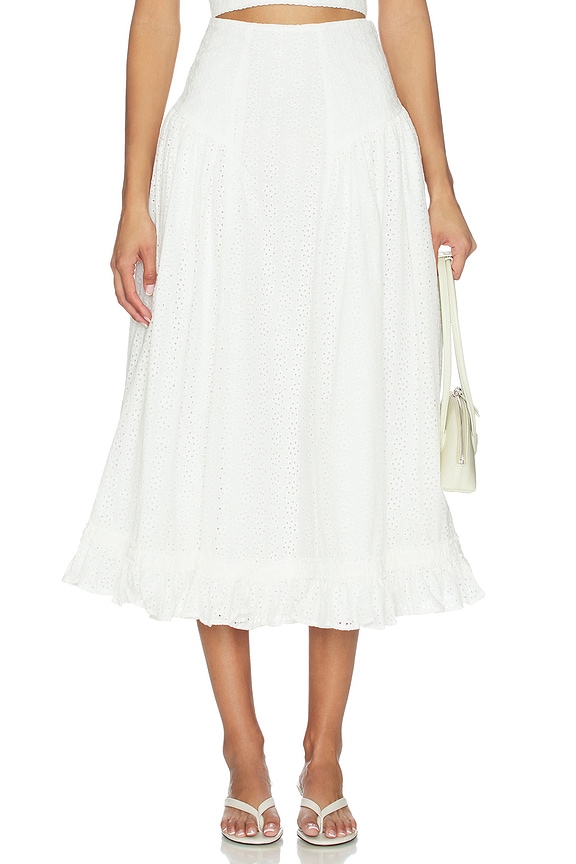 view 1 of 6 Ashton Skirt in White Eyelet