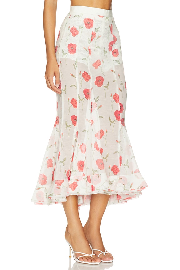 view 2 of 6 X Kristopher Brock Zapillo Skirt & Short in Red Poppy Print