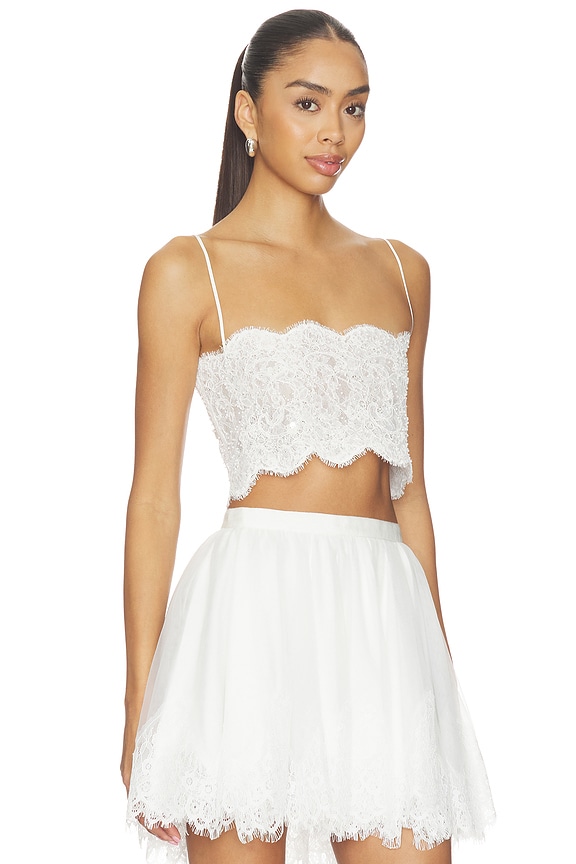 view 2 of 5 Shiloh Cropped Top in White
