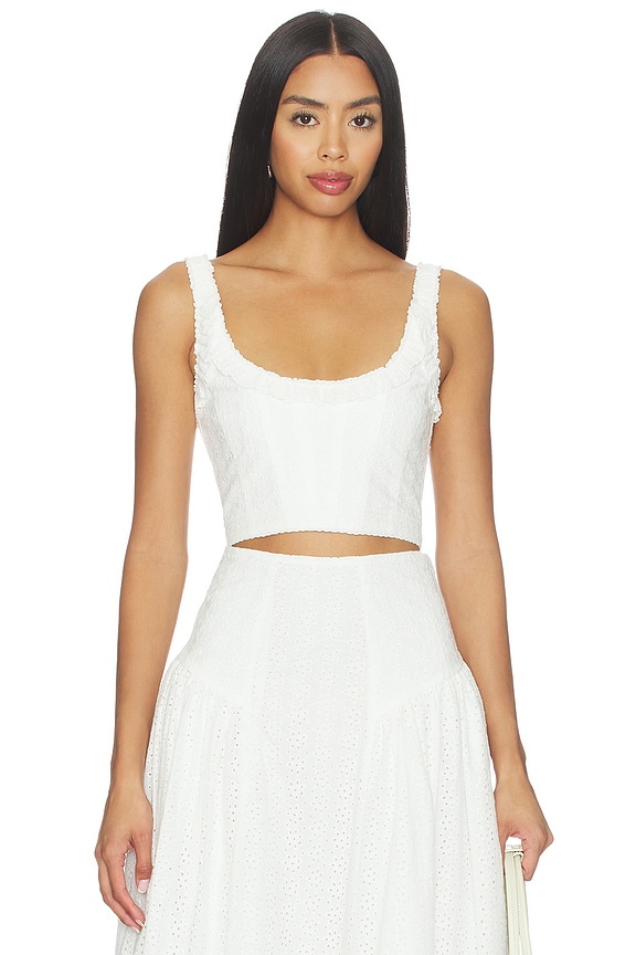 view 1 of 4 Ashton Top in White Eyelet