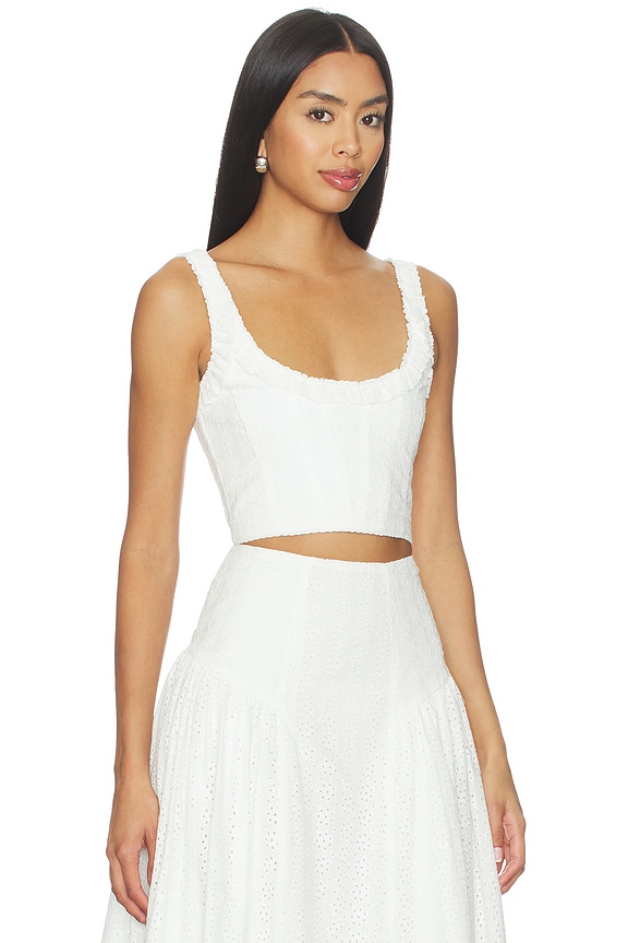 view 2 of 4 Ashton Top in White Eyelet