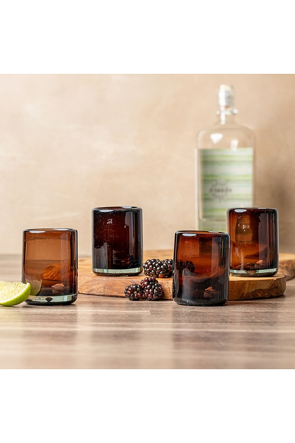 Set Of 4 Tamarind Shot Glasses