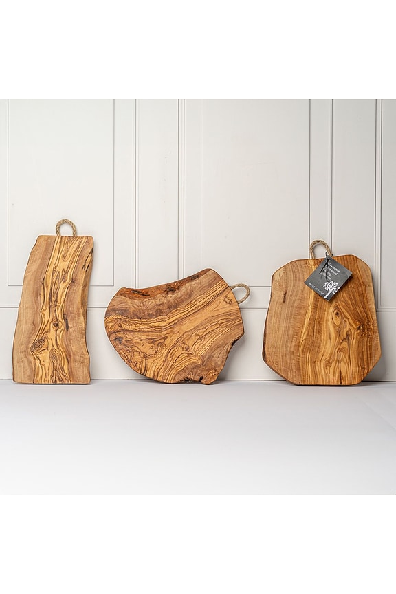 view 2 of 6 Olivewood Charcuterie Board With Rope Handle in Brown