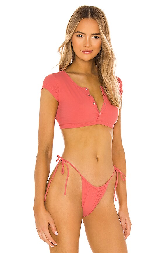 view 2 of 5 Indie Bikini Top in Peach