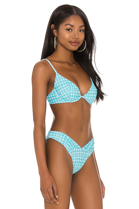 view 2 of 4 Heidi Bikini Top in Mint Check