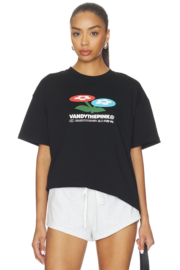 view 1 of 4 Two Flower Tee in Black